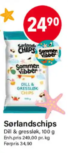 Nærbutikken Sørlandschips tilbud