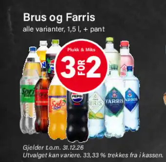 Nærbutikken Brus og farris tilbud