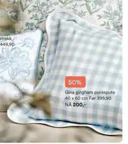 Kid Interiør Gina gingham pyntepute tilbud