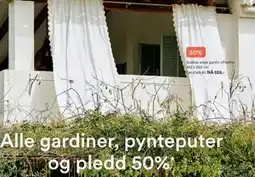 Kid Interiør Scallop edge gardin offwhite tilbud
