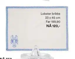 Kid Interiør Lobster brikke tilbud