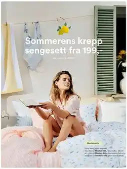 Kid Interiør Sommerens krepp sengesett, Medlemspris tilbud