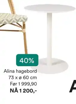 Kid Interiør Alina hagebord tilbud