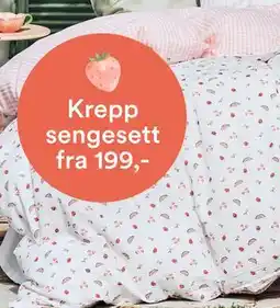 Kid Interiør Krepp sengesett tilbud