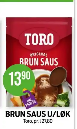 Kiwi BRUN SAUS U/LØK tilbud