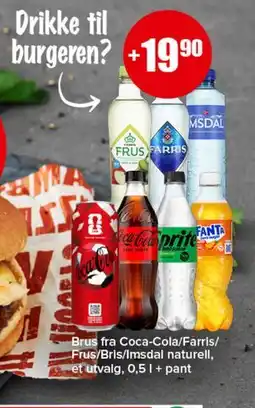 Spar Brus fra Coca-Cola/Farris/Frus/Bris/Imsdal naturell tilbud