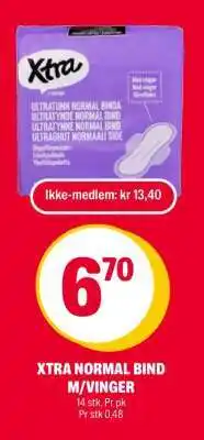 Coop Extra XTRA NORMAL BIND M/VINGER tilbud