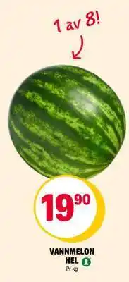 Coop Extra Vannmelon hel tilbud