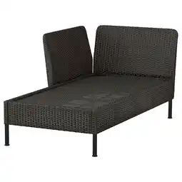 IKEA VittskÄr Modulær sjeslong, med armlene utendørs/plastrotting mørk grå tilbud
