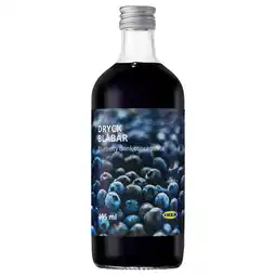 IKEA Dryck blÅbÄr Blåbærsaft, 495 ml tilbud