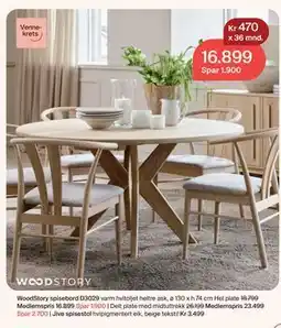 Møbelringen WoodStory spisebord D3029, Medlemspris tilbud