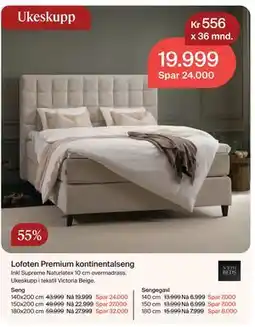 Møbelringen Lofoten Premium kontinentalseng tilbud