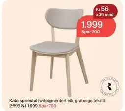 Møbelringen Kato spisestol tilbud