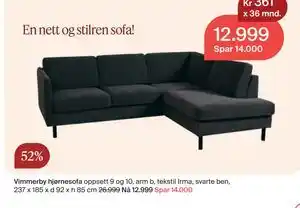 Møbelringen Vimmerby hjørnesofa tilbud