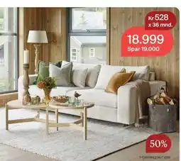 Møbelringen Hjellegjerde Softline 3,5-seter, Medlemspris tilbud