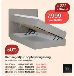 Møbelringen Hardangerfjord oppbevaringsseng tilbud