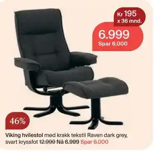 Møbelringen Viking hvilestol tilbud