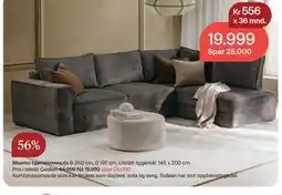 Møbelringen Maemo hjørnesovesofa tilbud