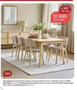 Møbelringen Bari spisebord tilbud