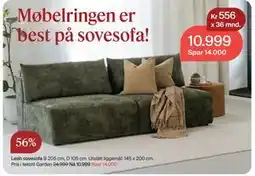 Møbelringen Leah sovesofa tilbud