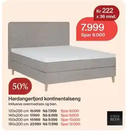 Møbelringen Hardangerfjord kontinentalseng tilbud