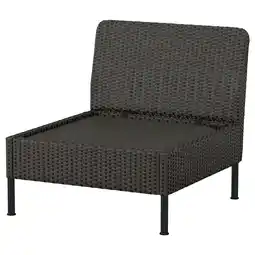IKEA VittskÄr Lenestol modulær, utendørs/plastrotting mørk grå tilbud