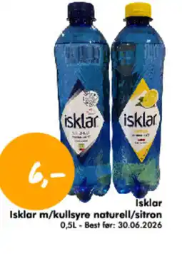 Havaristen Isklar m/kullsyre naturell/sitron tilbud