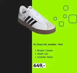 XXL Sport VL Court 3.0, sneaker - Hvit tilbud