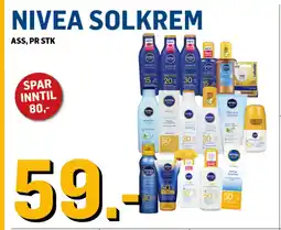 Price Lagerbutikk Nivea solkrem tilbud