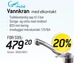 Thansen Vannkran med elkontakt tilbud