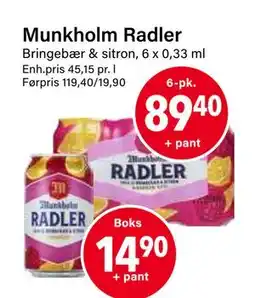 Nærbutikken Munkholm Radler tilbud