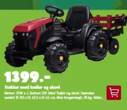 BR Leker Traktor med trailer og skovl tilbud