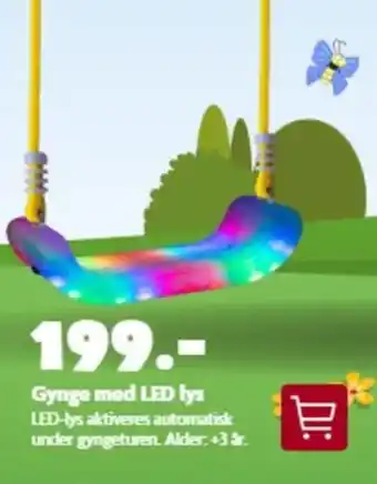 Gynge med LED lys
