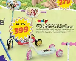 Extra Leker Smoby Paw Patrol eller Disney princess sparkesykkel tilbud