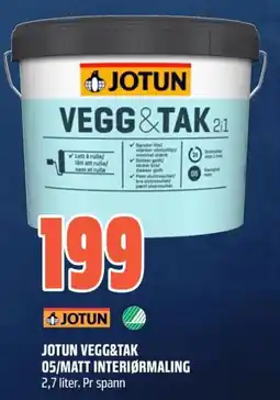 Obs Bygg Jotun Vegg&tak 05/matt interiørmaling tilbud