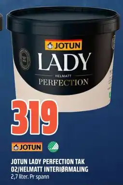 Obs Bygg Jotun Lady perfection tak 02/helmatt interiørmaling tilbud