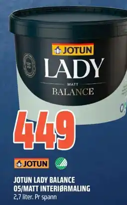 Obs Bygg Jotun Lady balance 05/matt interiørmaling tilbud