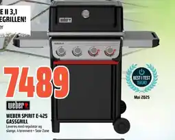 Obs Bygg WEBER SPIRIT E-425 Gassgrill tilbud