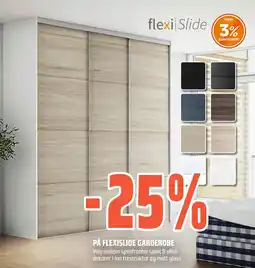 Obs Bygg På flexislide garderobe tilbud