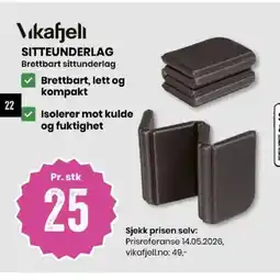 Sport Outlet Vikafjell Sitteunderlag tilbud