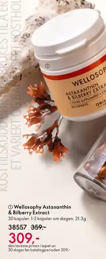 Oriflame WELLOSOPHY Astaxanthin & bilberry extract tilbud