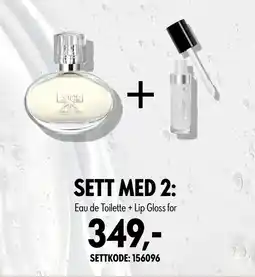 Oriflame Eau de toilette + lip gloss tilbud