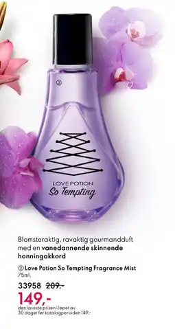 Oriflame LOVE POTION So tempting fragrance mist tilbud