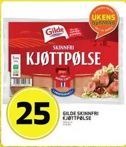 Bunnpris GILDE SKINNFRİ KJØTTPØLSE tilbud