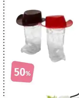 Nille Snapsglass cowboyboots m/hatt, 6pk tilbud