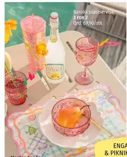 Nille Barokk plastservise tilbud