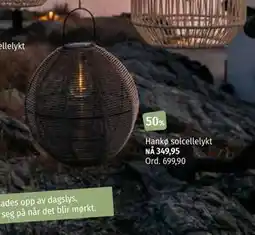 Nille Hankø solcellelykt tilbud