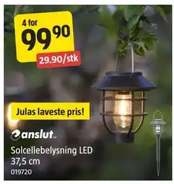 Jula Solcellebelysning LED 37,5 cm tilbud
