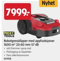 Jula Robotgressklipper med appfunksjoner 1600 m² 20-60 mm 57 dB tilbud