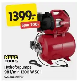 Jula Hydroforpumpe 98 l/min 1300 W 50 l tilbud